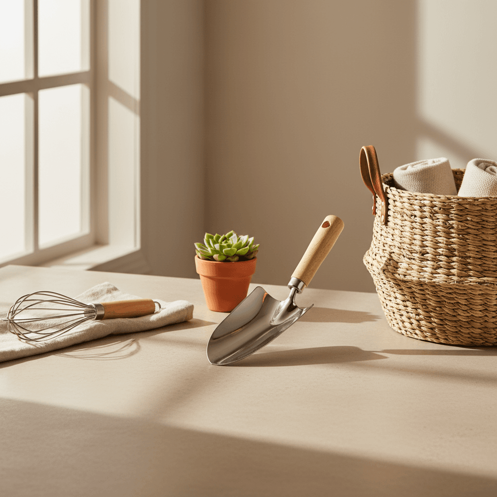 Diverse products for home, kitchen, and garden